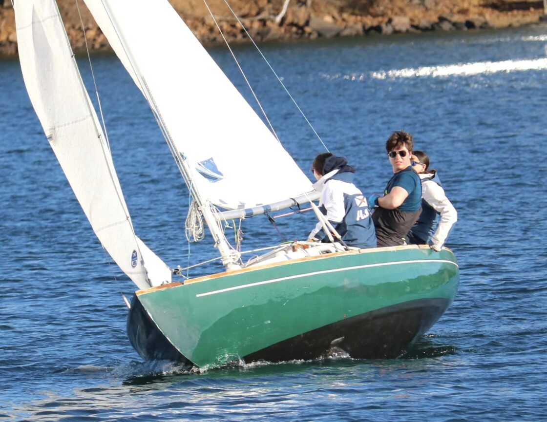 Bluenose racing on May 18, 2023 on Halifax's Northwest Arm. Two Bluenoses on opposing tacks.